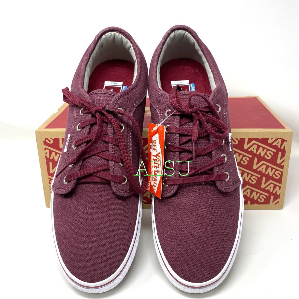 VANS Chukka Low Top Canvas Red Wine Casual Women’s Size 9 Sneakers VN000ZUMGPK - Picture 3 of 11